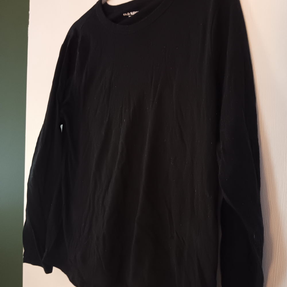 Old Navy Black Crew Neck Long Sleeve Shirt